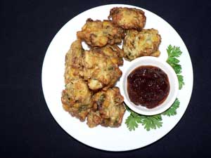 Sweet Corn and fetta Fritters